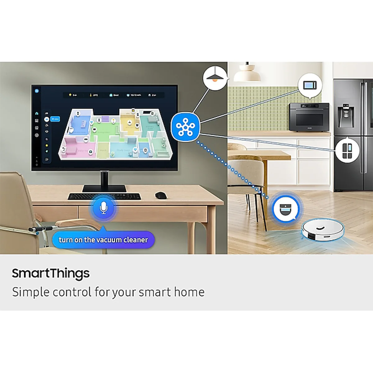 Samsung M7 M70F LS32FM700UEXXP 32" 4K (3840x2160) 60Hz 4ms GTG VA Smart Vision AI, Smart TV Experience with AI, AI Picture Optimizer, Know Security Monitor with Tilt Adjustment - Image 5