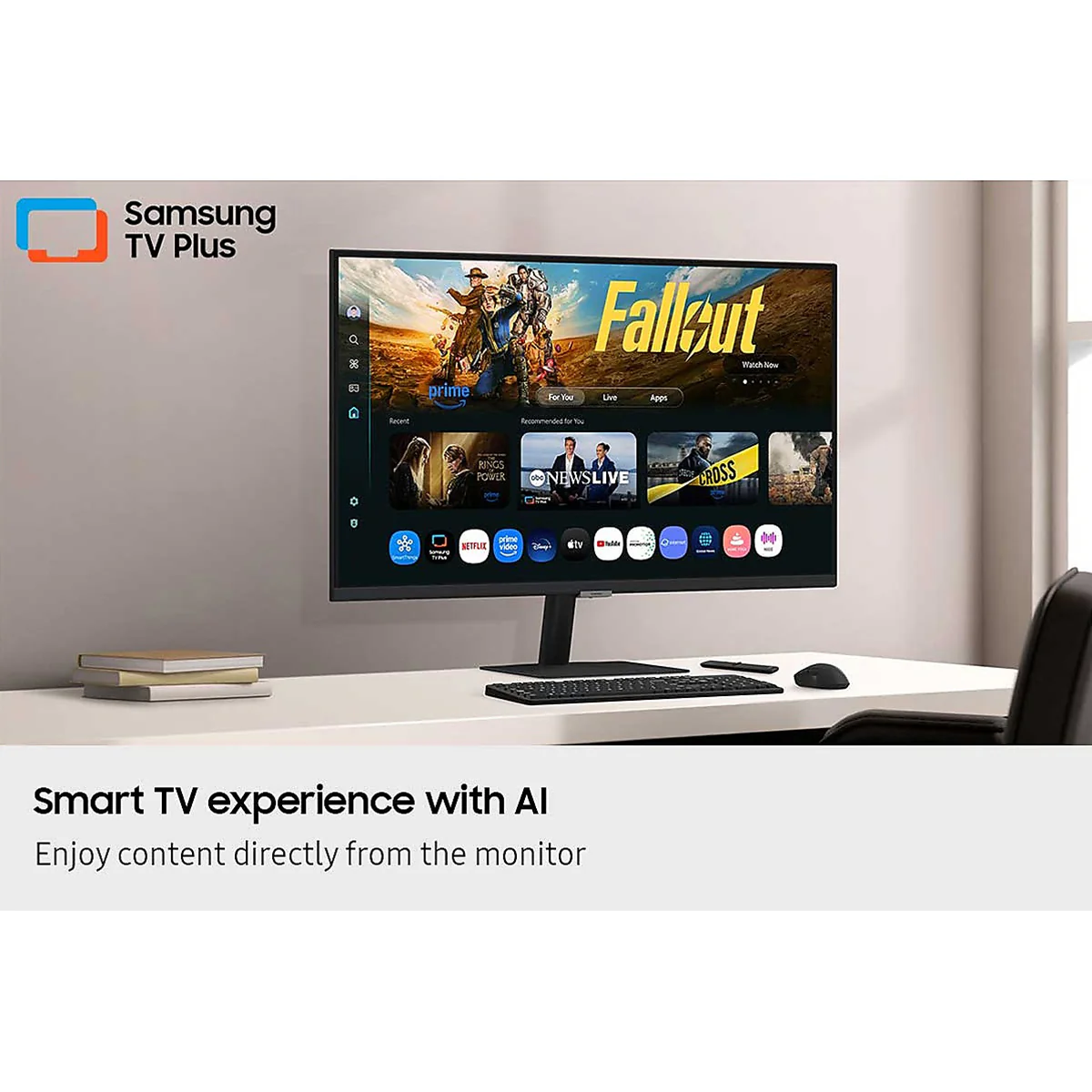 Samsung M7 M70F LS32FM700UEXXP 32" 4K (3840x2160) 60Hz 4ms GTG VA Smart Vision AI, Smart TV Experience with AI, AI Picture Optimizer, Know Security Monitor with Tilt Adjustment - Image 7
