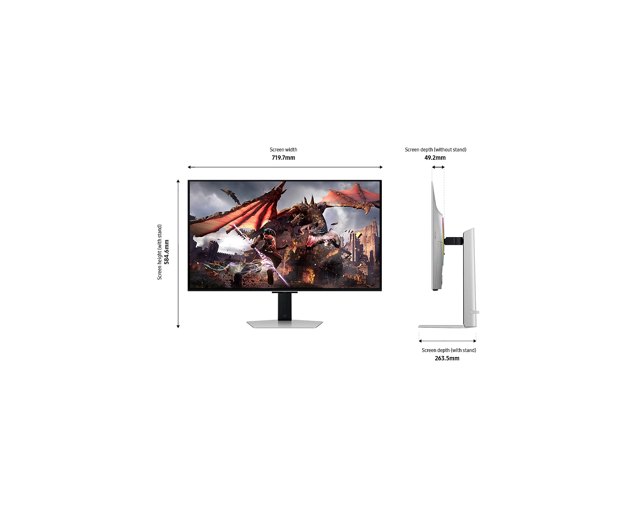 Samsung Odyssey G8 LS32DG802SEXXP 32" 4K (3840x2160) 240Hz 0.03ms (GtG) OLED Gaming Monitor - Image 13