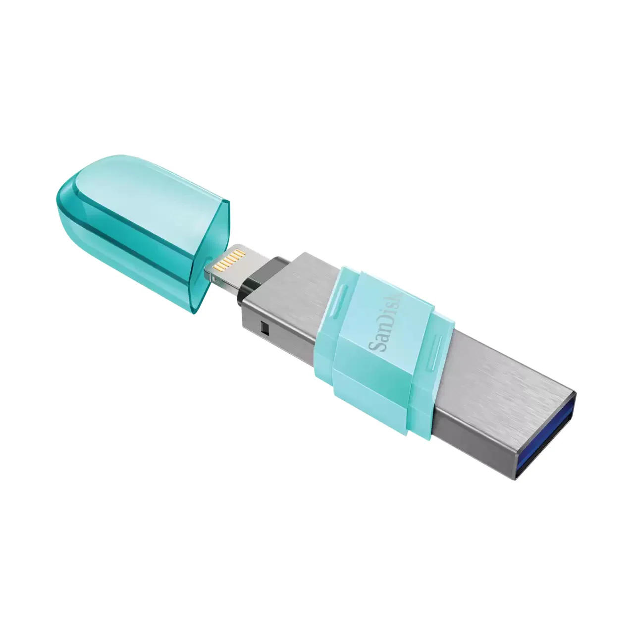 Sandisk IXPAND Flip 128GB 2-IN-1 Flash Drive With Lightning & USB-A Connectors For Iphone & Ipad (Mint Green) (SDIX90N-128G-GN6NJ) - Image 2