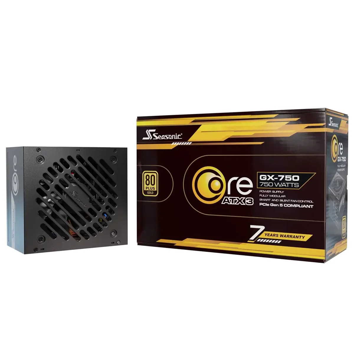 Seasonic Core GX-750 ATX 3 750W 80+ Gold ATX 3.1 & PCIe Gen 5 Fully Modular Power Supply (SRP-CGX751-A5A32SF) - Image 9