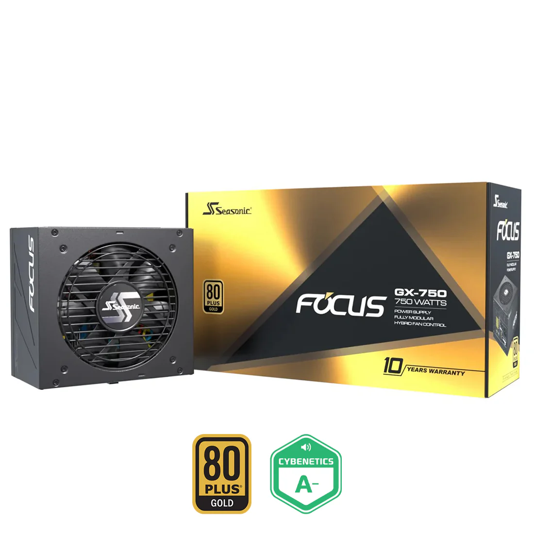 Seasonic Focus GX-750 ATX 3 750W 80+ Gold ATX 3.1 & PCIe Gen 5 Fully Modular Power Supply (Black) (SRP-FGX751-A5A32SF) - Image 11