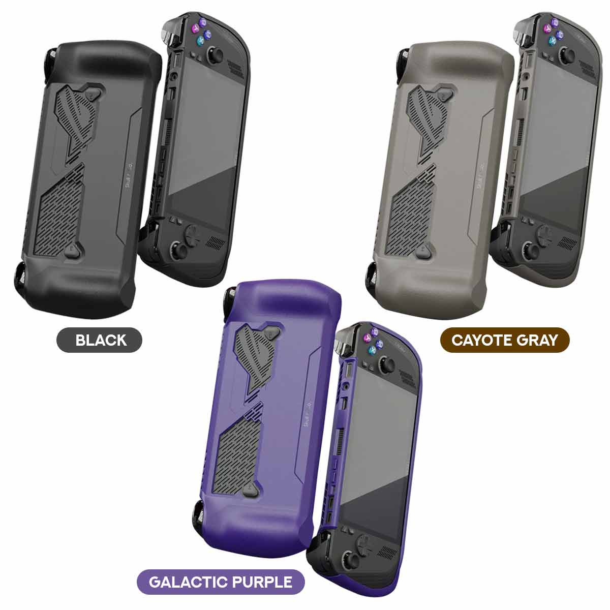 Skull & Co. Grip Case for ROG Ally X (Black, Cayote Gray, Galactic Purple)