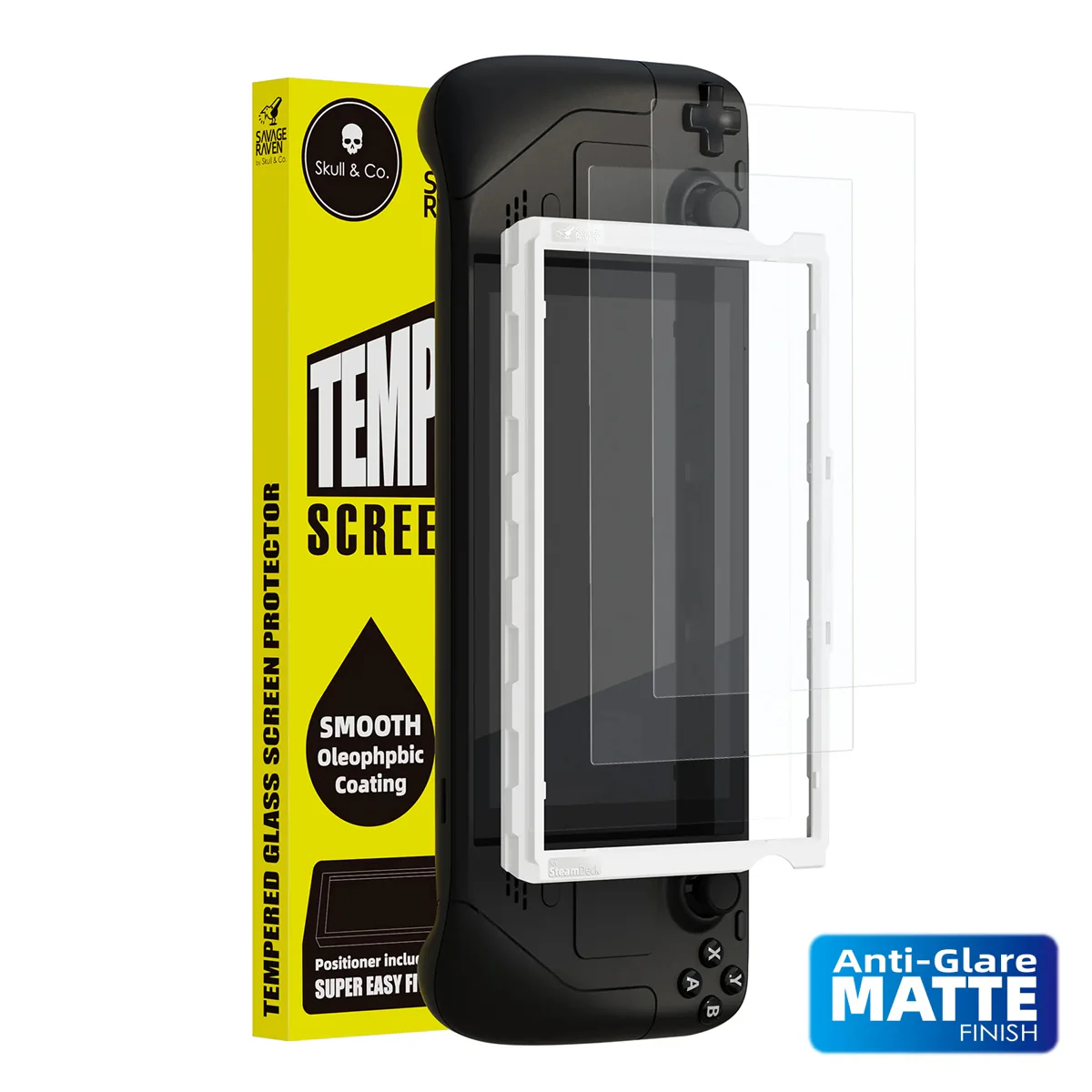 Skull & Co. Tempered Glass Screen Protector 9H Hardness / 2.26mm Ultra Thin with Positioner for Steam Deck / LCD (Anti-Glare Matte Finish, HD Clarity) (SDSP2-P-M, SDSP2-P-G) - Image 11