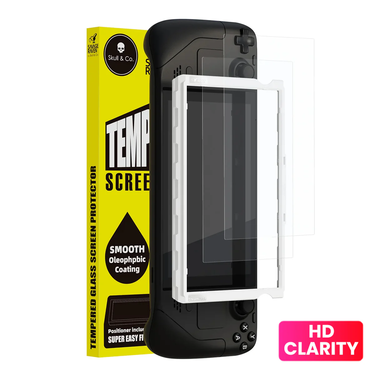 Skull & Co. Tempered Glass Screen Protector 9H Hardness / 2.26mm Ultra Thin with Positioner for Steam Deck / LCD (Anti-Glare Matte Finish, HD Clarity) (SDSP2-P-M, SDSP2-P-G) - Image 12