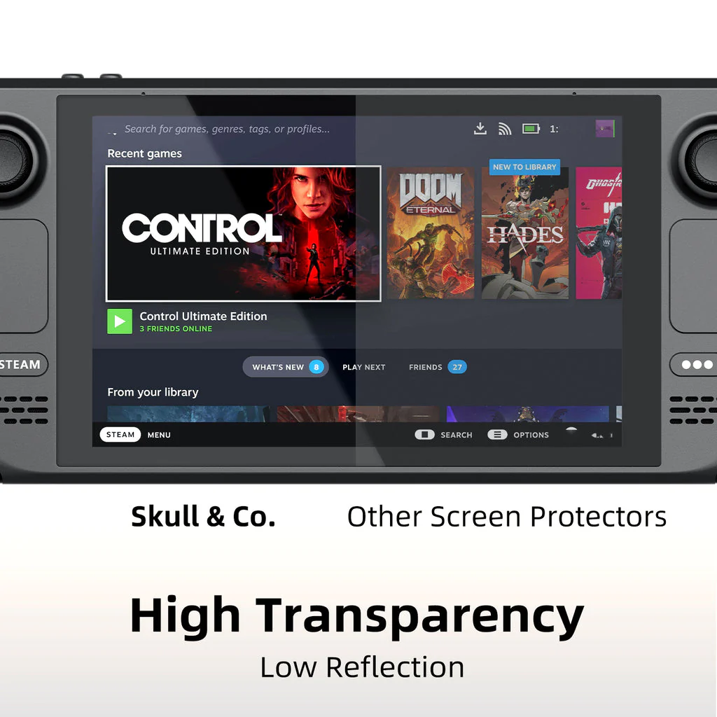 Skull & Co. Tempered Glass Screen Protector for Steam Deck 2-Pack (SDSP2) - Image 4