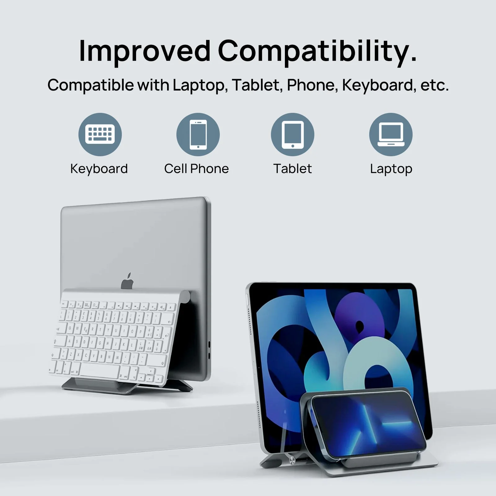 SODI SMS-300 Eiffel Gravity Stand for Macbook (Grey, Silver) - Image 2