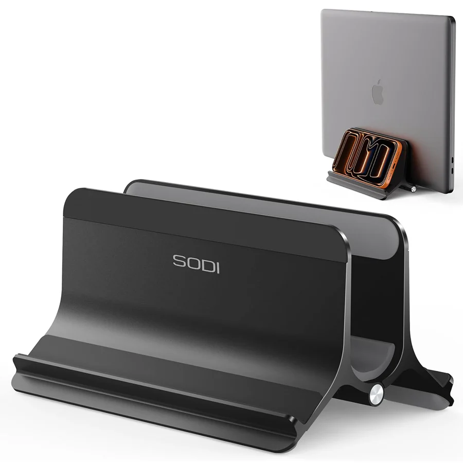 SODI ST02 Aluminum Gravity Holder for MacBook (Grey, Black) - Image 10