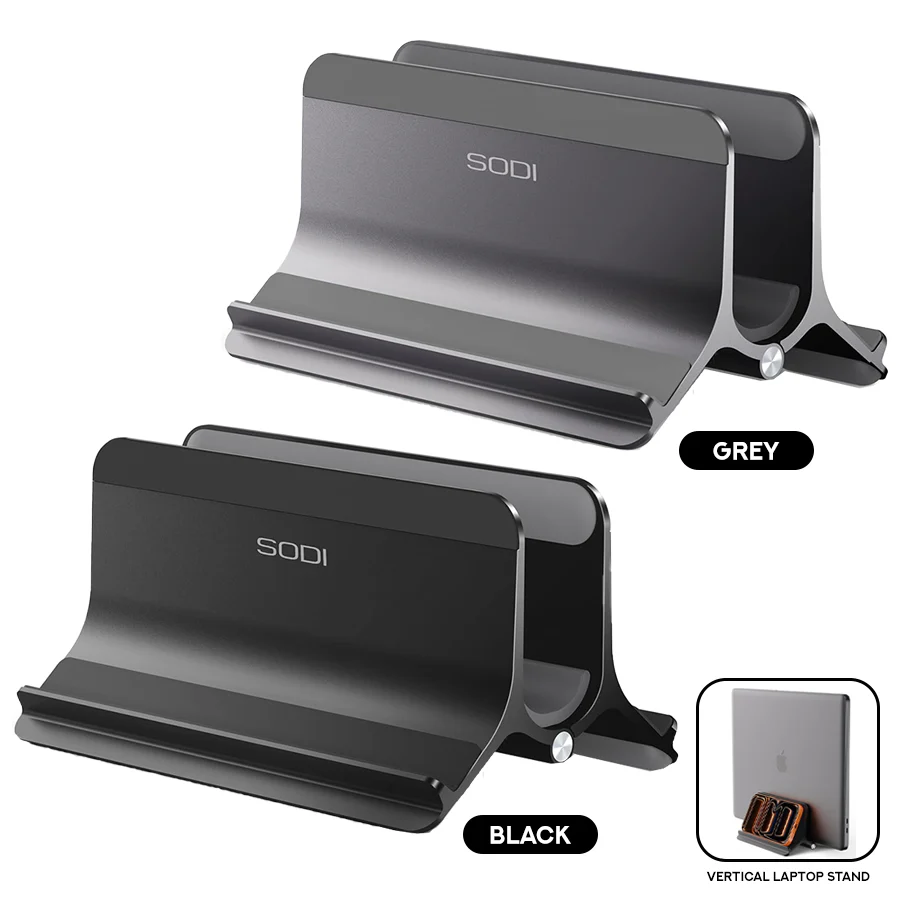 SODI ST02 Aluminum Gravity Holder for MacBook (Grey, Black) - Image 11