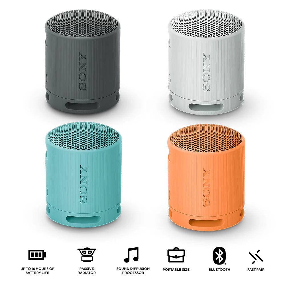 Sony SRS-XB100 Wireless Speaker (Black, Light Grey, Blue, Orange)