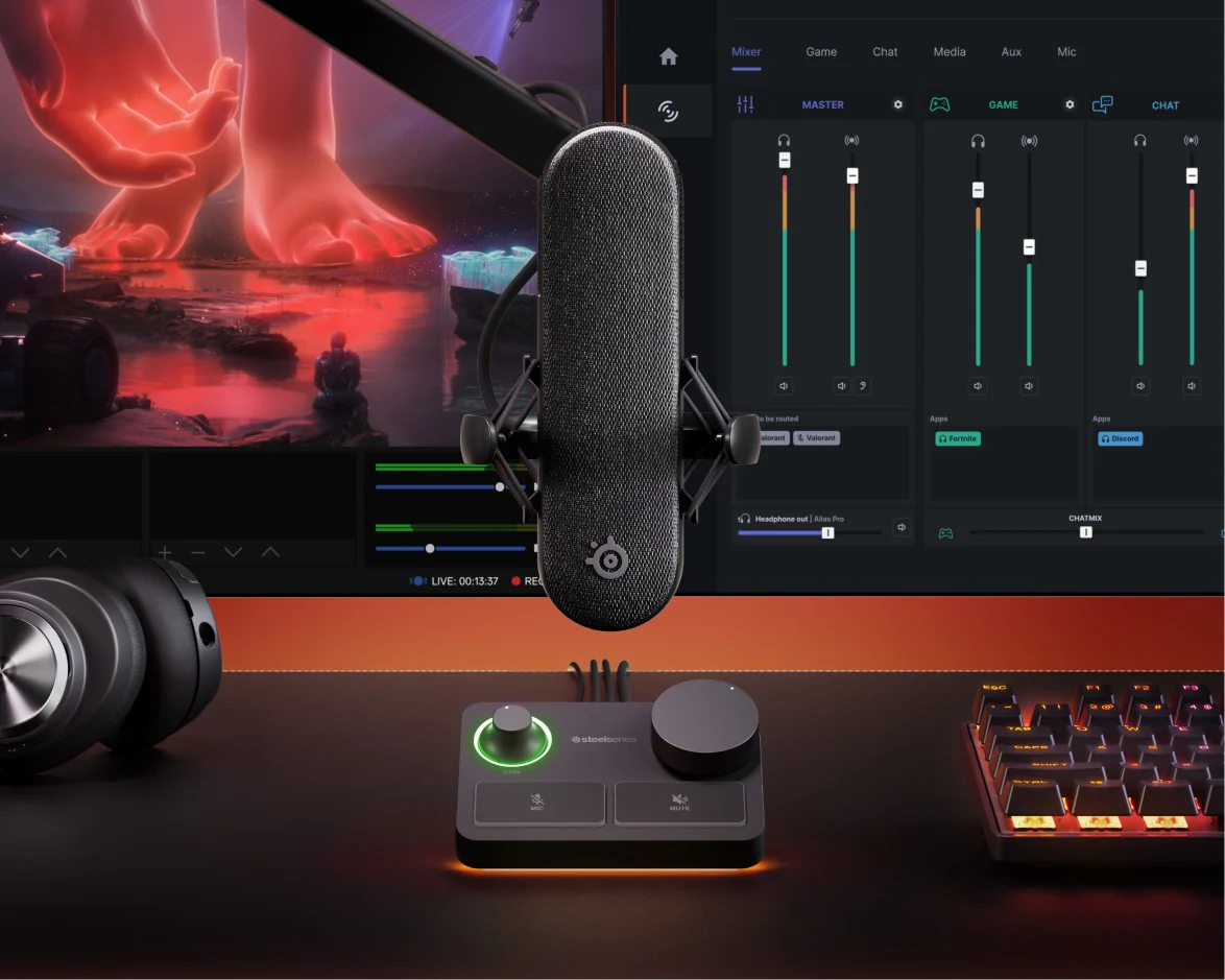 Steelseries Alias Pro XLR Mic & Stream Mixer (PN61595) - Image 2