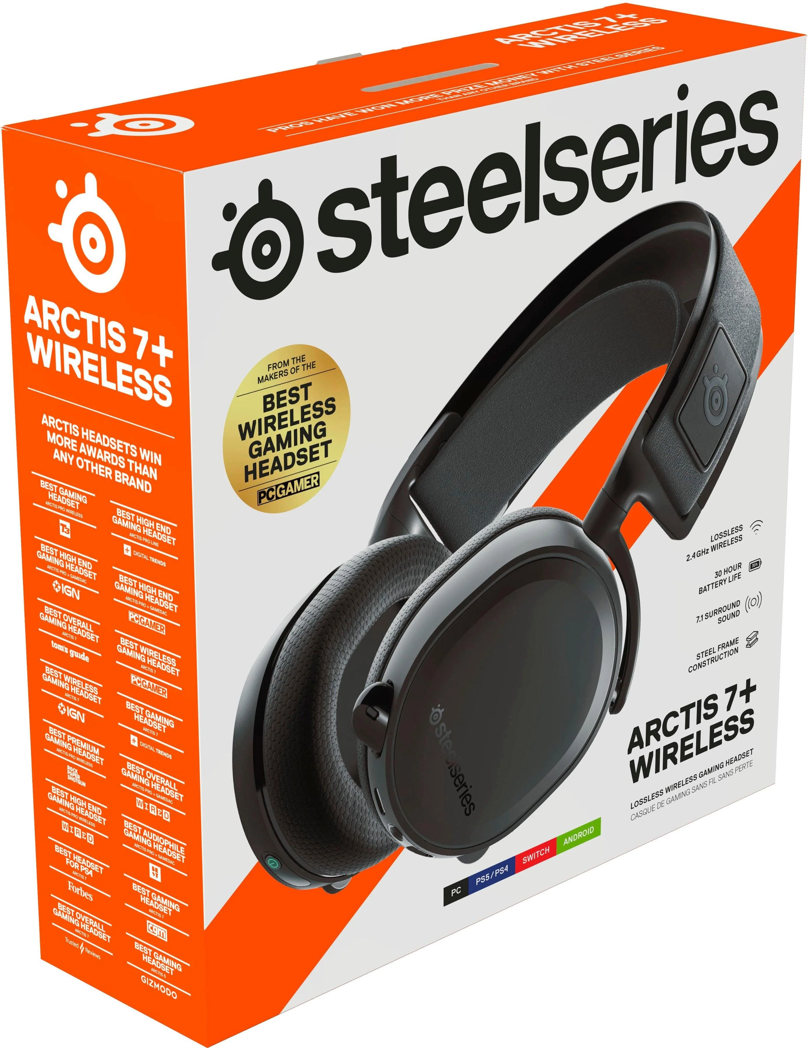 Steelseries Arctis 7+ Lossless Wireless Gaming Headset (Black) (PN61470) - Image 5