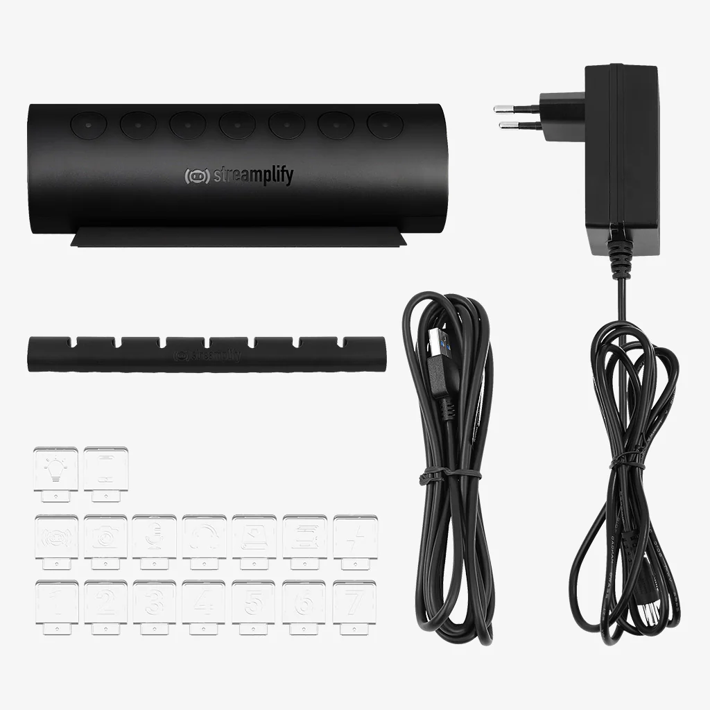 Streamplify Hub CTRL 7 7-Port RGB 3.0 USB Hub (Black) - Image 11