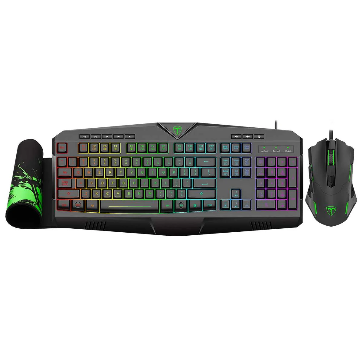 T-Dagger T-TGS006 3-in-1 Gaming Combo (Brigadier T-TGM206 Mouse/Submarine T-TGK205 Keyboard/T-TMP200 Lava-M Mouse Pad) - Image 2