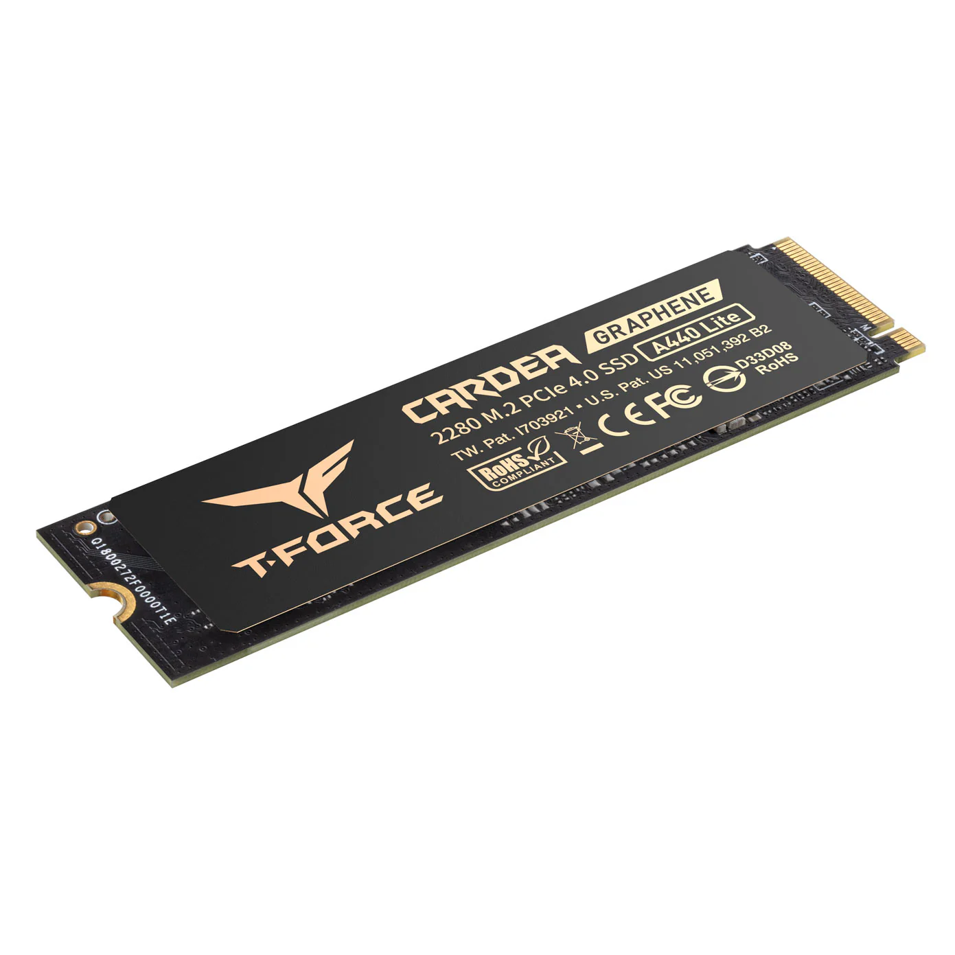 TeamGroup T-Force Cardea A440 Lite M.2 2280 PCIe Gen4 x4 NVMe 7400MB/s Read Gaming SSD with Graphene Heat Sink (512GB, 2TB) - Image 3