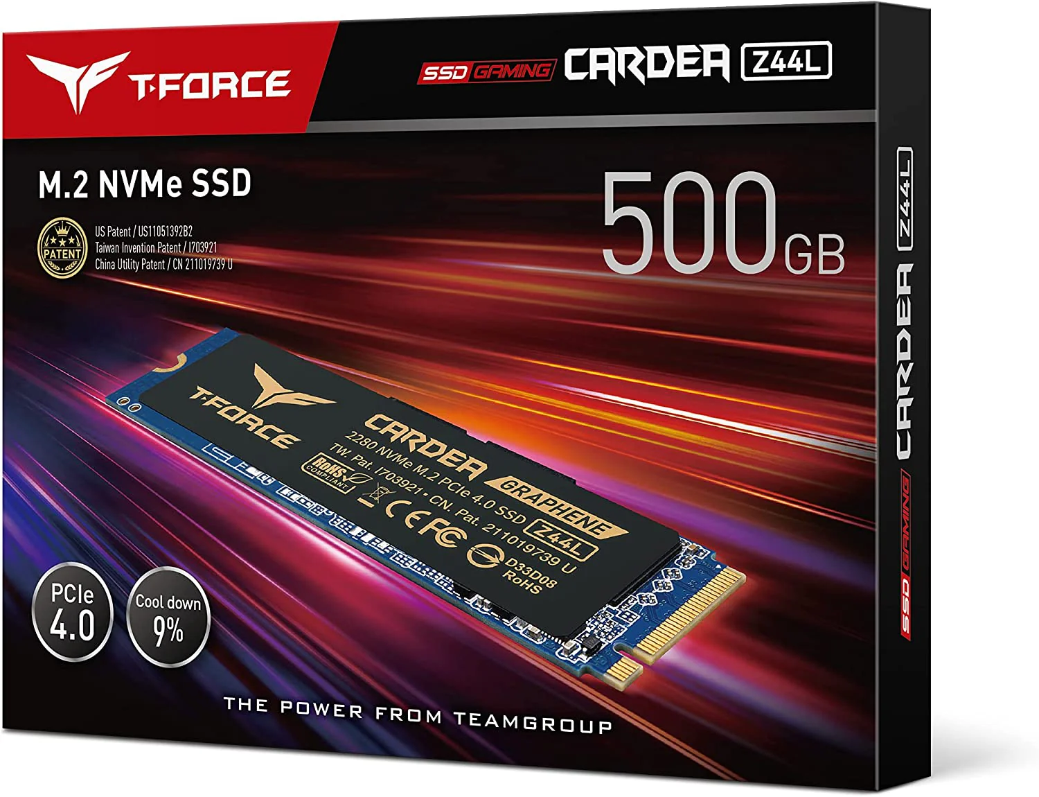 Teamgroup T-Force Cardea Z44L 500GB 2280 NVME M.2 PCIE 4.0 Internal Solid State Drive (TM8FPL500G0C127) - Image 4