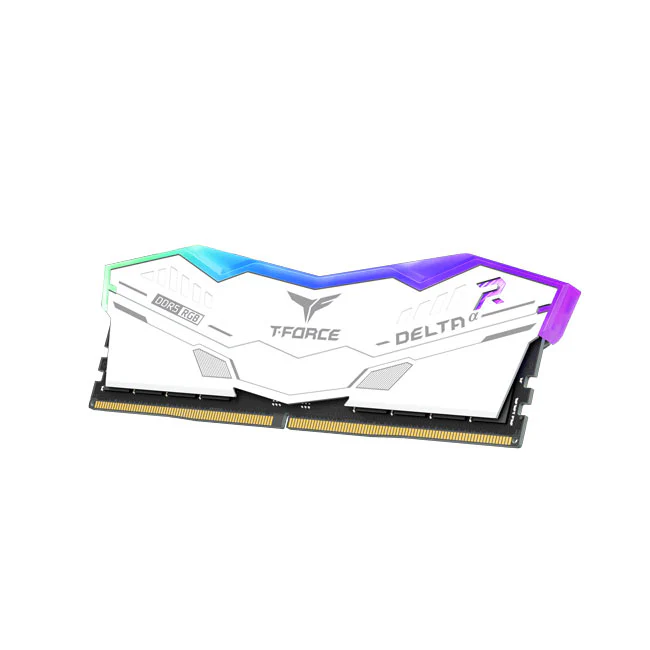 Teamgroup T-Force Delta A RGB 32GB (2X16GB) DDR5 AMD Expo 6000MHZ CL38-38-38-78 1.25V Gaming Desktop Memory (White) (FF8D532G6000HC38ADC01) - Image 4