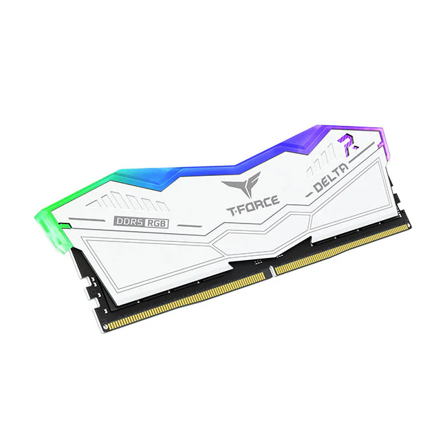 Teamgroup T-Force Delta RGB 16GB (1X16GB) DDR5 Intel XMP 6000MHZ CL38-38-38-78 1.25V Gaming Desktop Memory (White) (FF4D516G6000HC38A01) - Image 2