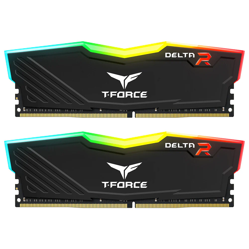 TeamGroup T-Force Delta RGB DDR4 16GB (2X8GB) 3600MHz CL18-22-22-42 1.35V Gaming Desktop Memory (Black, White) (TF3D416G3600HC18JDC01, TF4D416G3600HC18JDC01) - Image 2