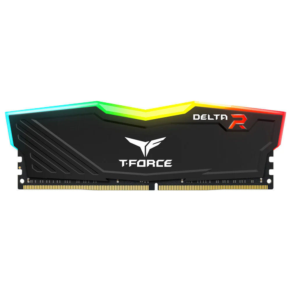 TeamGroup T-Force Delta RGB DDR4 8GB (1x8GB) 3200MHz CL16-18-18-38 1.35V Gaming Desktop Memory (Black, White) - Image 2