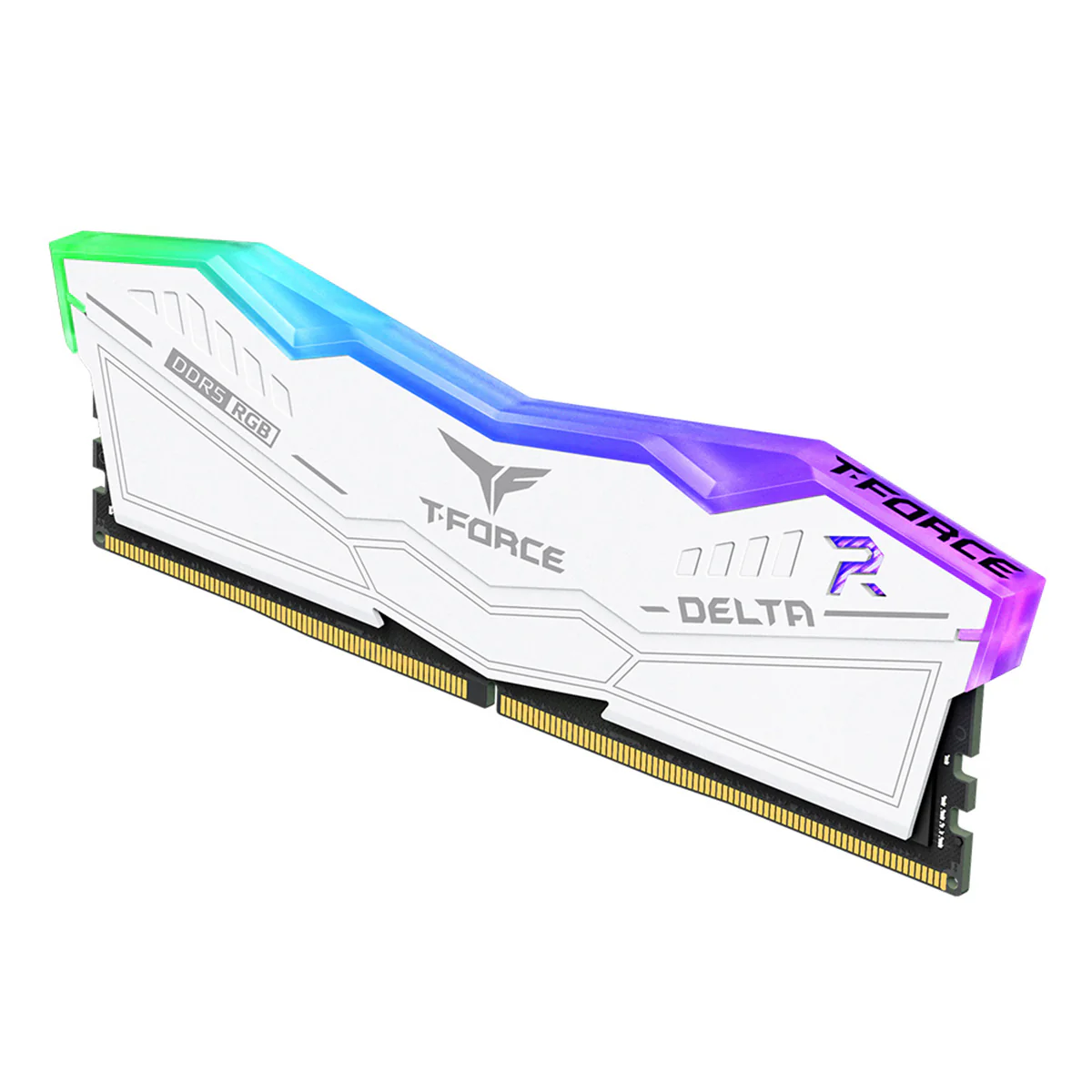 TeamGroup T-Force Delta RGB DDR5 16GB (1x16GB) 5200MHz CL40 Gaming Desktop Memory (White) (FF4D516G5200HC40C01) - Image 2
