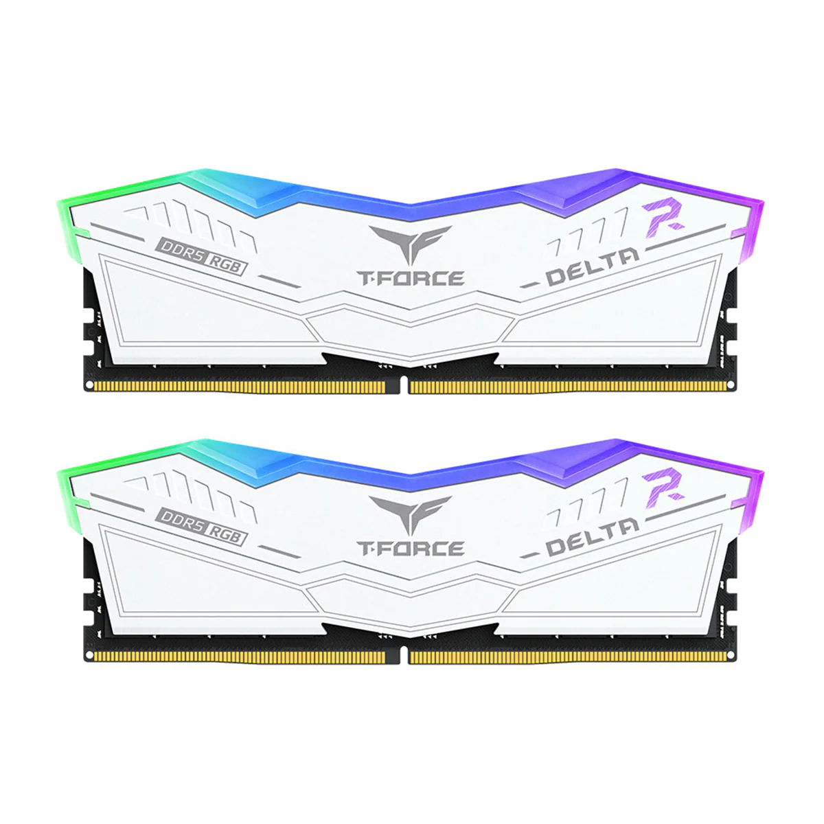 TeamGroup T-Force Delta RGB DDR5 32GB (2x16GB) 7600MHz CL36-46-46-84 1.4V Gaming Desktop Memory (White) (FF4D532G7600HC36DDC01) - Image 2
