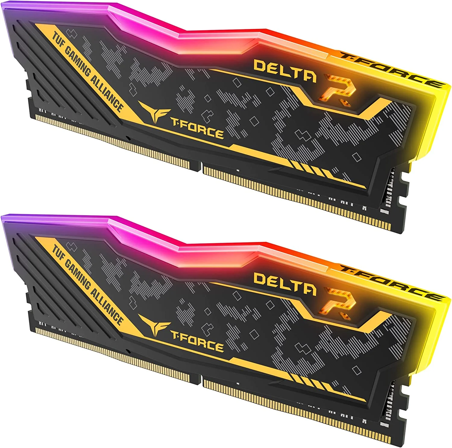 Teamgroup T-Force Delta TUF Gaming Alliance RGB 16GB (2X8GB) DDR4 3600Mhz CL18-22-22-42 1.35V Desktop Memory (TF9D416G3600HC18JDC01) - Image 3