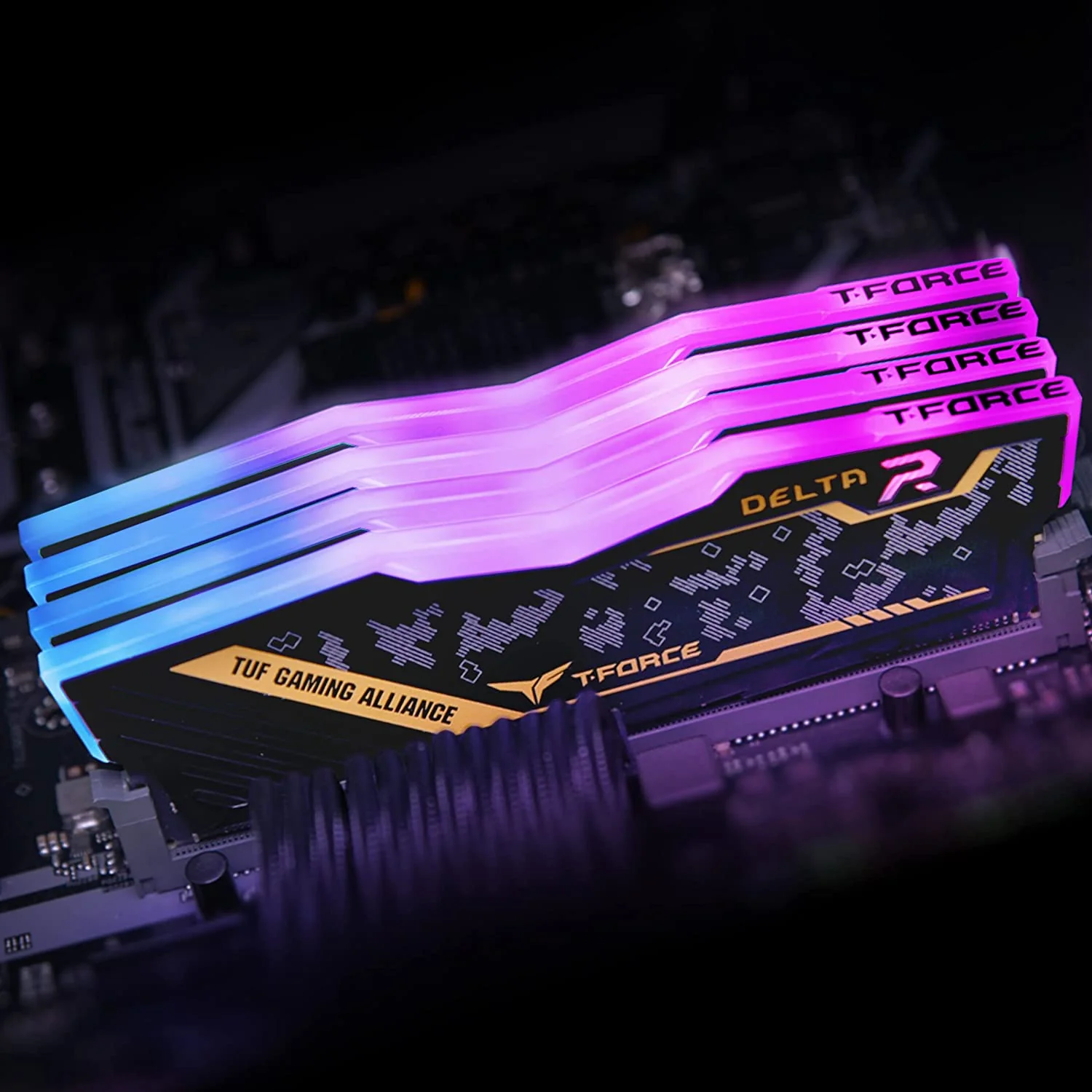 Teamgroup T-Force Delta TUF Gaming Alliance RGB 16GB (2X8GB) DDR4 3600Mhz CL18-22-22-42 1.35V Desktop Memory (TF9D416G3600HC18JDC01) - Image 7