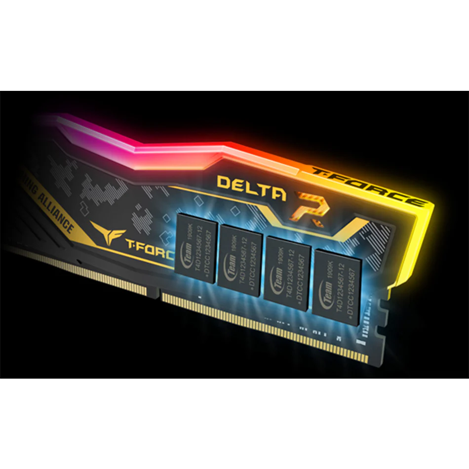 TeamGroup T-Force Delta TUF Gaming Alliance RGB DDR4 32GB (1x32GB) 3200MHz CL16 Desktop Memory (TF9D432G3200HC16F01) - Image 3