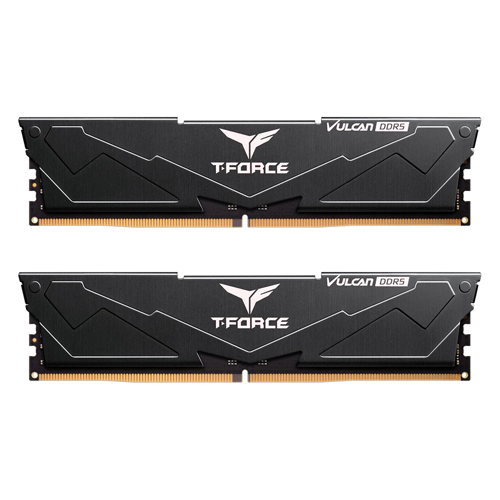 TeamGroup T-Force Vulcan 16GB (2x8GB) DDR5 5200MHz CL40-40-40-76 1.25V Gaming Desktop Memory (Black) (FLBD516G5200HC40CDC01)