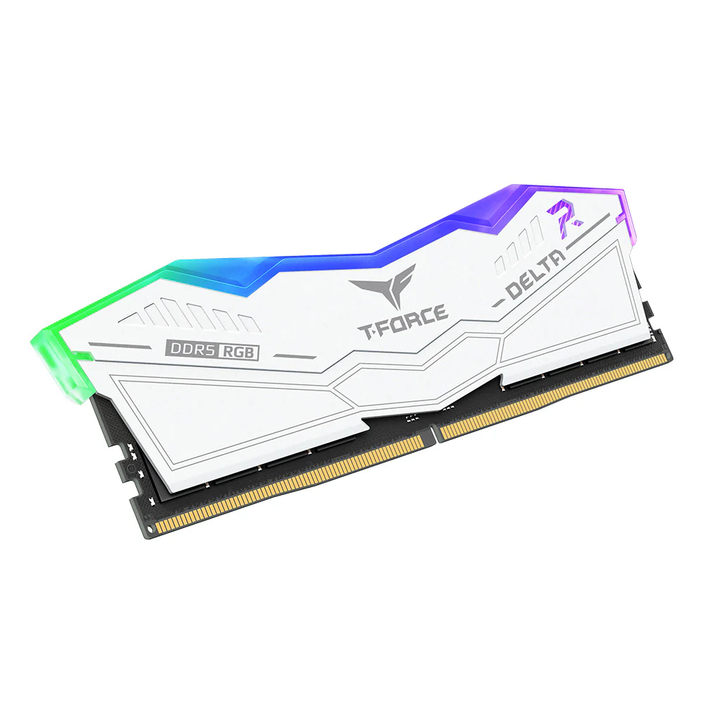 TeamGroup T-Force Delta RGB 32GB (2x16GB) DDR5 5600MHz CL36-36-36-76 1.2V Gaming Desktop Memory (White) (FF4D532G5600HC36BDC01) - Image 4
