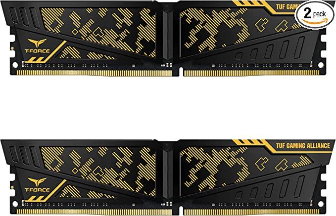 TEAMGROUP T-FORCE VULCAN TUF Gaming Alliance 32GB KIT (2X16GB) DDR4 3600 MHZ Gaming Memory (TLTYD432G3600HC19ADC01)