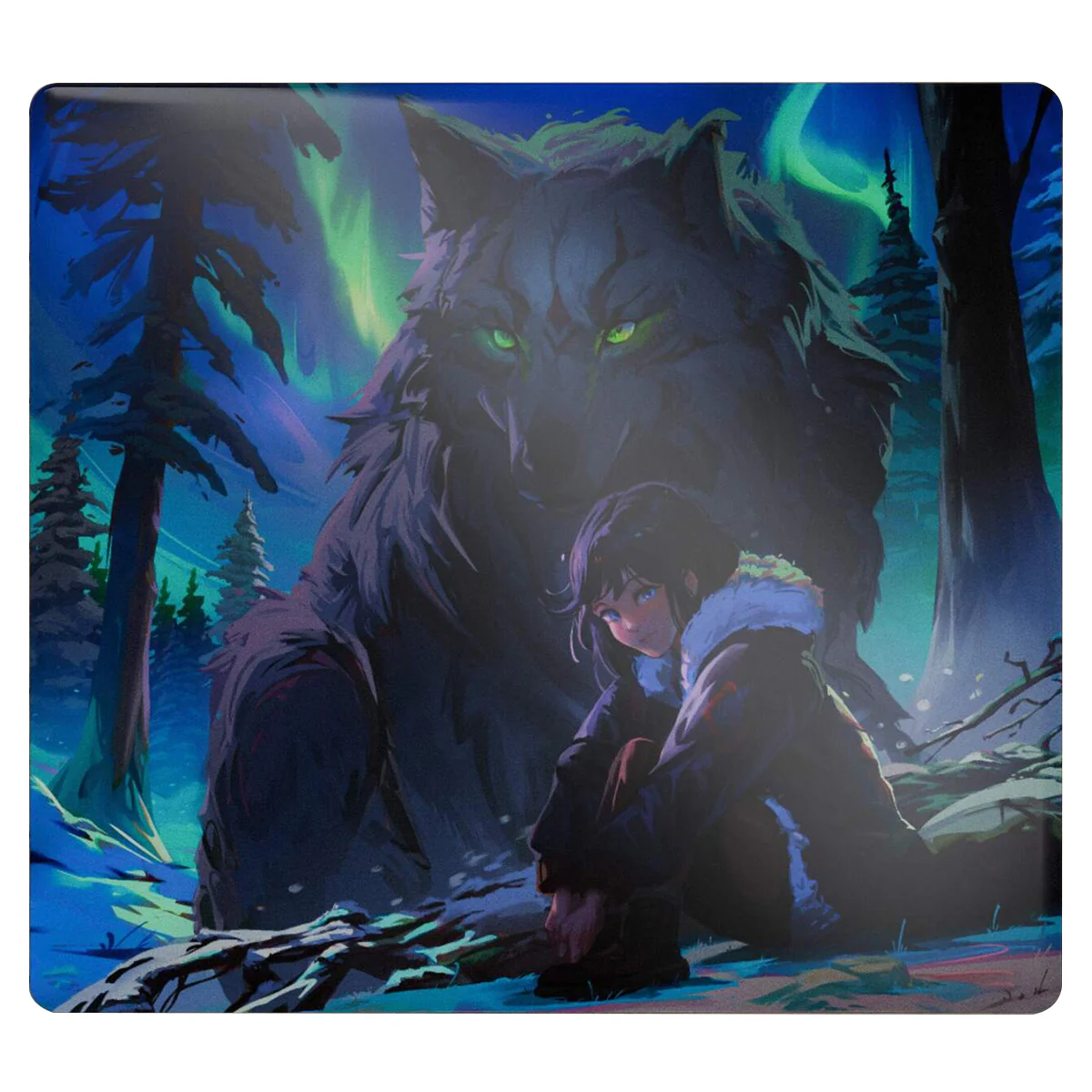 Tekkusai x Hitbox Studios The Guardian Glass Mousepad - Image 2