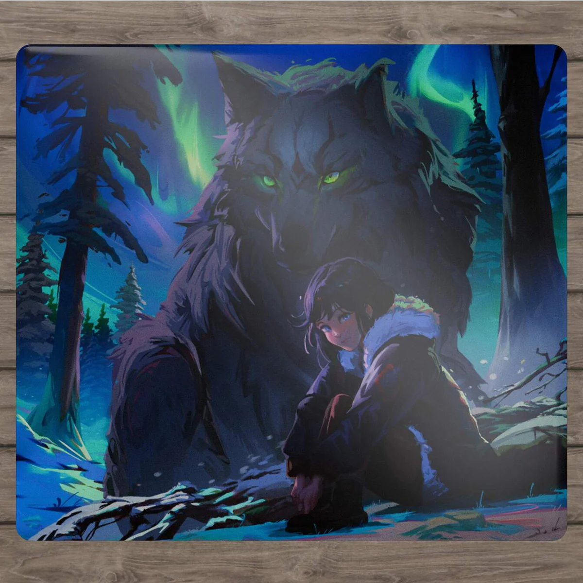 Tekkusai x Hitbox Studios The Guardian Glass Mousepad - Image 3
