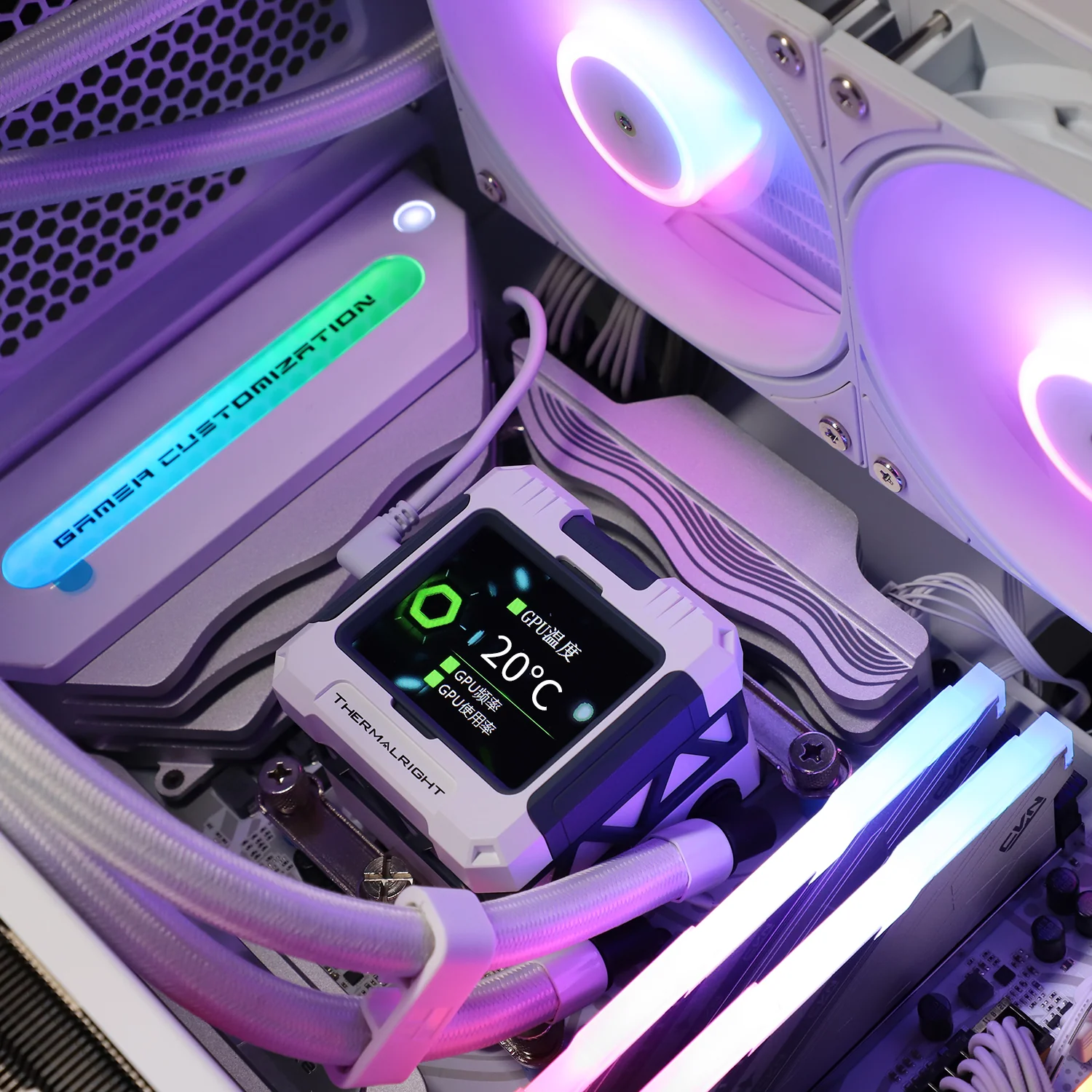 Thermalright Frozen Warframe 360 ARGB AIO CPU Liquid Cooler (Black, White) - Image 12