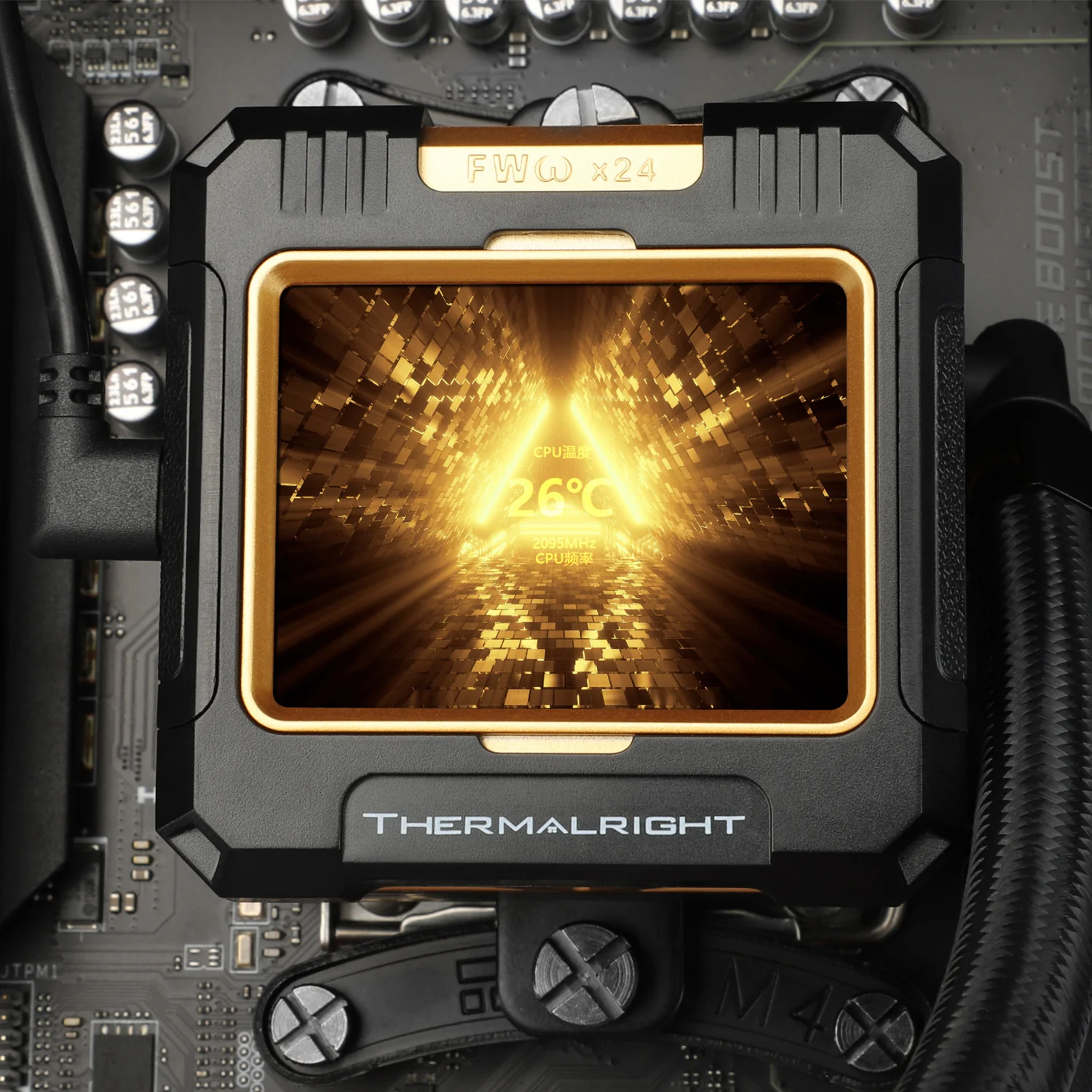 Thermalright Frozen Warframe 360 ARGB AIO CPU Liquid Cooler (Black, White) - Image 3