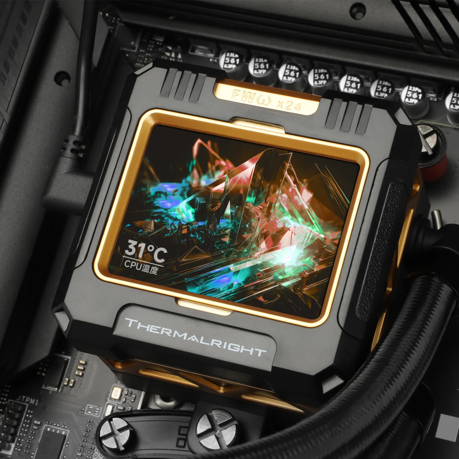 Thermalright Frozen Warframe 360 ARGB AIO CPU Liquid Cooler (Black, White) - Image 4