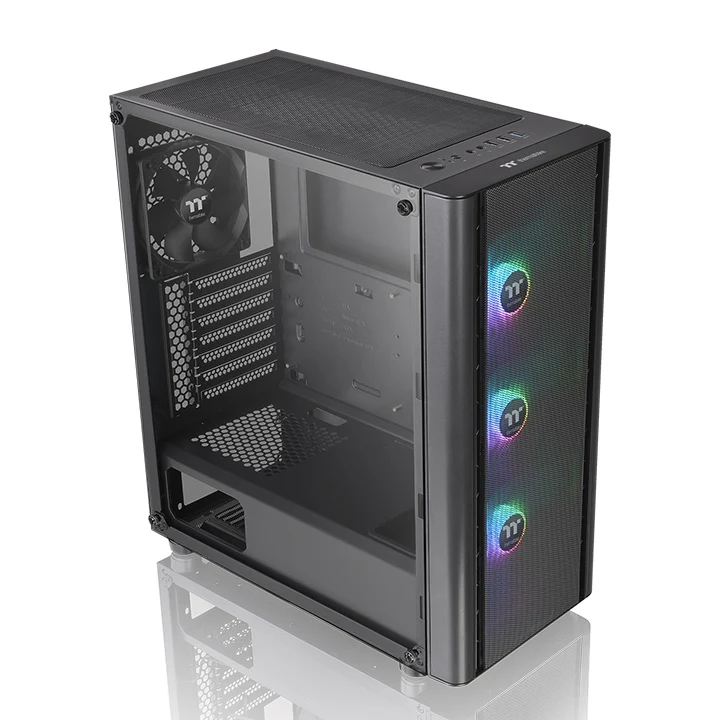 Thermaltake V250 TG RGB Air Mid Tower 4mm Tempered Glass With 120mm 5V RGB Front Fans Pc Case (Black) - Image 3