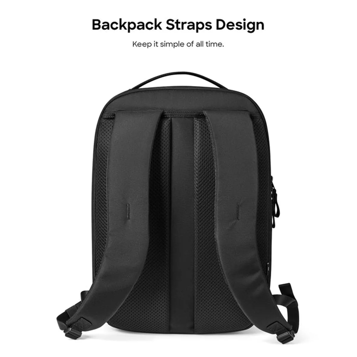 Tomtoc Explorer-T60 15.6" 15L Laptop Backpack (Black) (T60M1D1) - Image 2