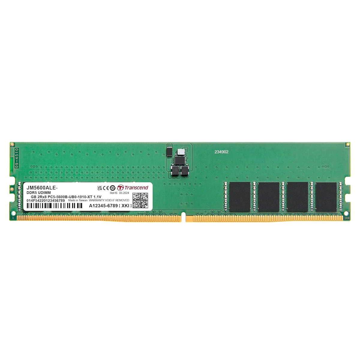 Transcend JETRAM DDR5 5600MHz U-DIMM 2Rx8 CL46 1.1V (32GB, 48GB) (JM5600ALE-32G, JM5600ALE-48G) - Image 2