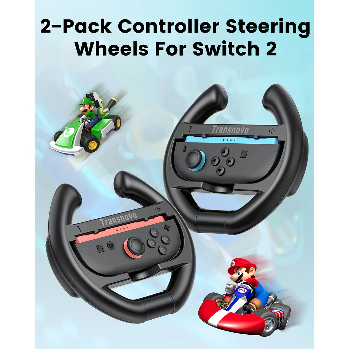 Transnovo Controller Steering Wheel for Nintendo Switch 2 Joy-Pad (NS2-GA02) - Image 2