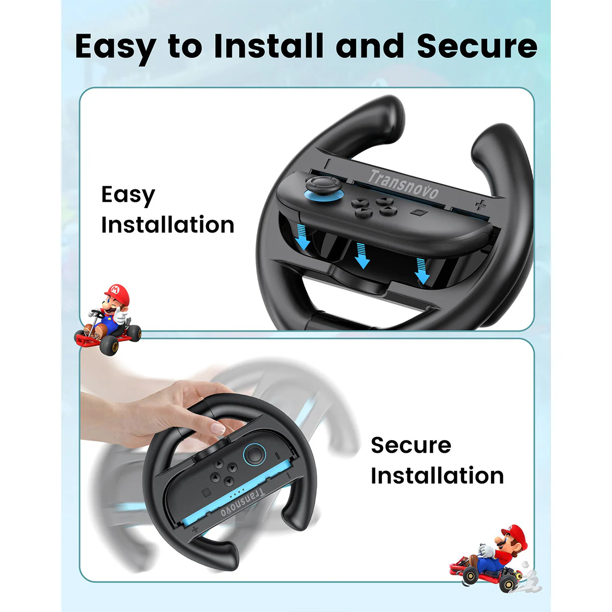 Transnovo Controller Steering Wheel for Nintendo Switch 2 Joy-Pad (NS2-GA02) - Image 6