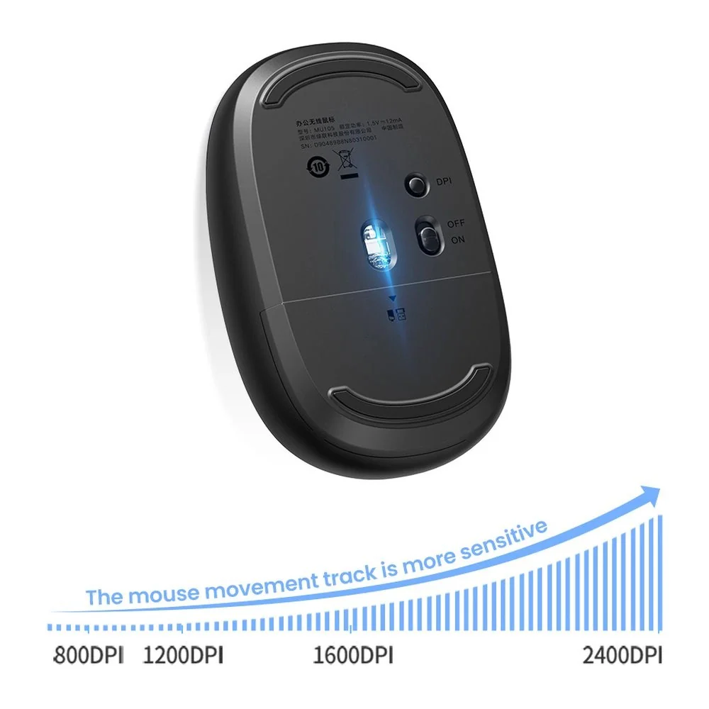 Ugreen 2.4G Portable Wireless Mouse (Cherry Pink, Celadon Green, Moonlight Grey, Dusty Blue, Midnight Blue) - Image 12