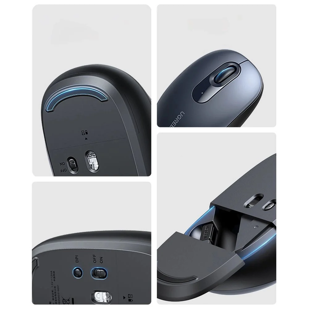 Ugreen 2.4G Portable Wireless Mouse (Cherry Pink, Celadon Green, Moonlight Grey, Dusty Blue, Midnight Blue) - Image 13