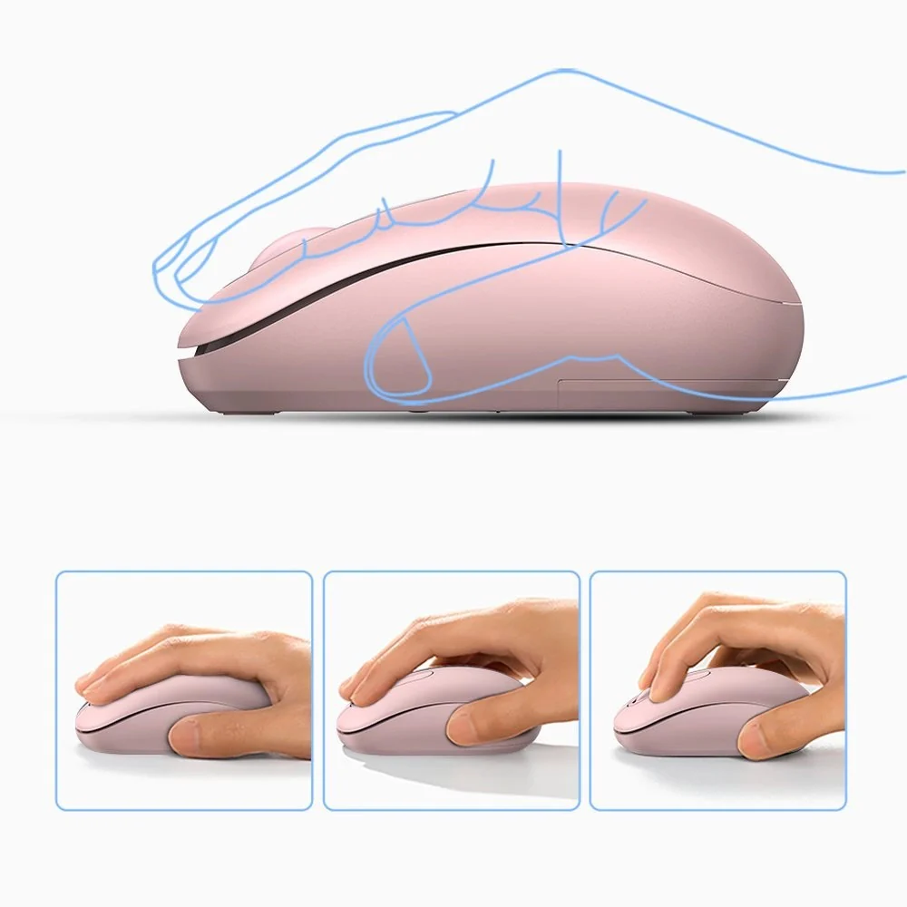 Ugreen 2.4G Portable Wireless Mouse (Cherry Pink, Celadon Green, Moonlight Grey, Dusty Blue, Midnight Blue) - Image 20