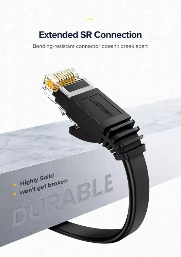 UGreen CAT6 U/UTP Ethernet Cable - 1M (Black) (NW102/20159) - Image 2