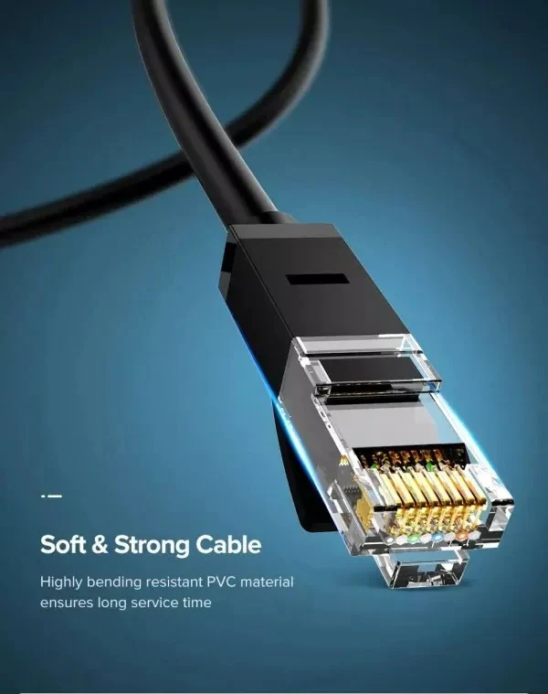 UGreen CAT6 U/UTP Ethernet Cable - 1M (Black) (NW102/20159) - Image 5