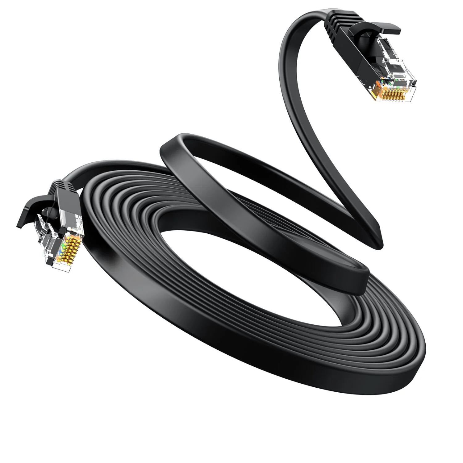 Ugreen Cat6 UTP Flat Ethernet Cable - 5M (Black) (NW102/50176) - Image 2