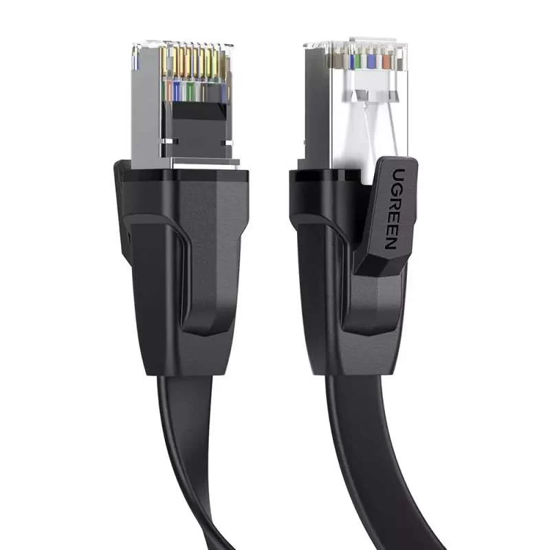 UGreen CAT8 U/FTP Flat Ethernet Cable - 1M (Black) (NW134/10980) - Image 2