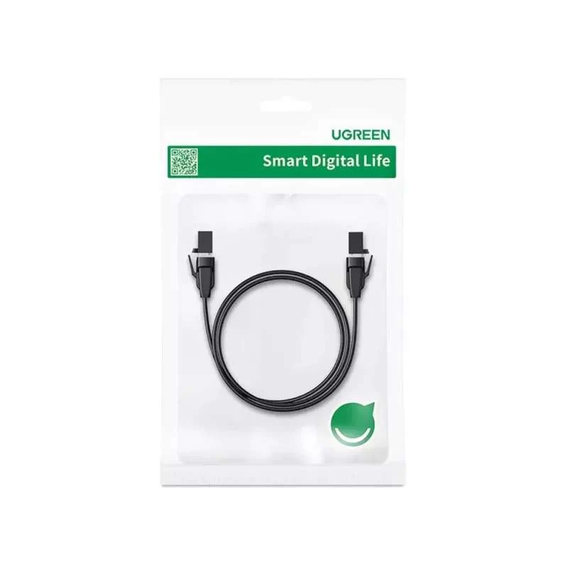 UGreen CAT8 U/FTP Flat Ethernet Cable - 1M (Black) (NW134/10980) - Image 3